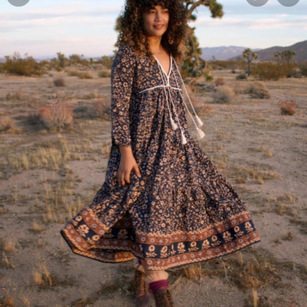 Christie Dawn Paloma dress in navy anemone